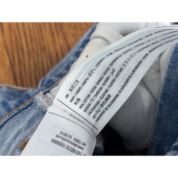 Abercrombie Fitch Womens 90s Straight Ultra High-Rise Jeans Size 4 X-SHORT Blue - Picture 4 of 5